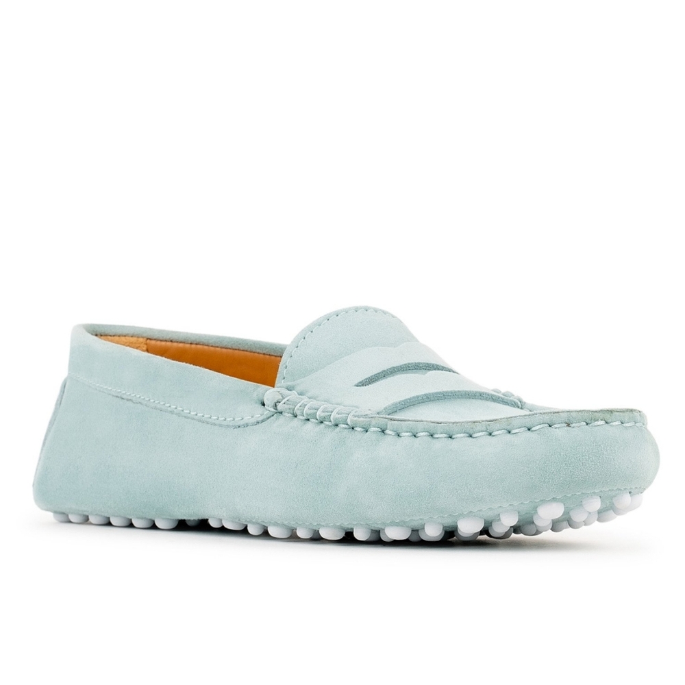 Bobbies Women's Driving Moccasins Flats Loafers Size 36 Seafoam Green Mint